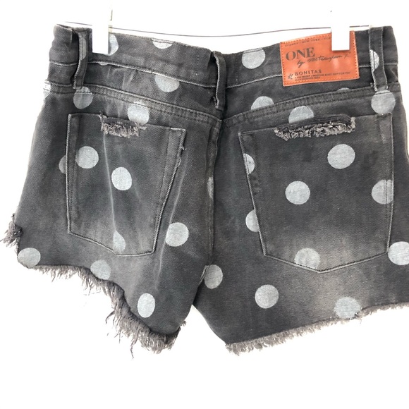 ONE X ONE TEASPOON BONITA black jean shorts 27. - Picture 7 of 8